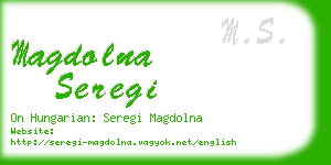 magdolna seregi business card